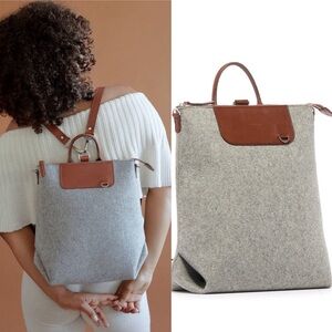 GRAF LANTZ MINI BEDFORD Merino Wool BACKPACK, Sienna leather